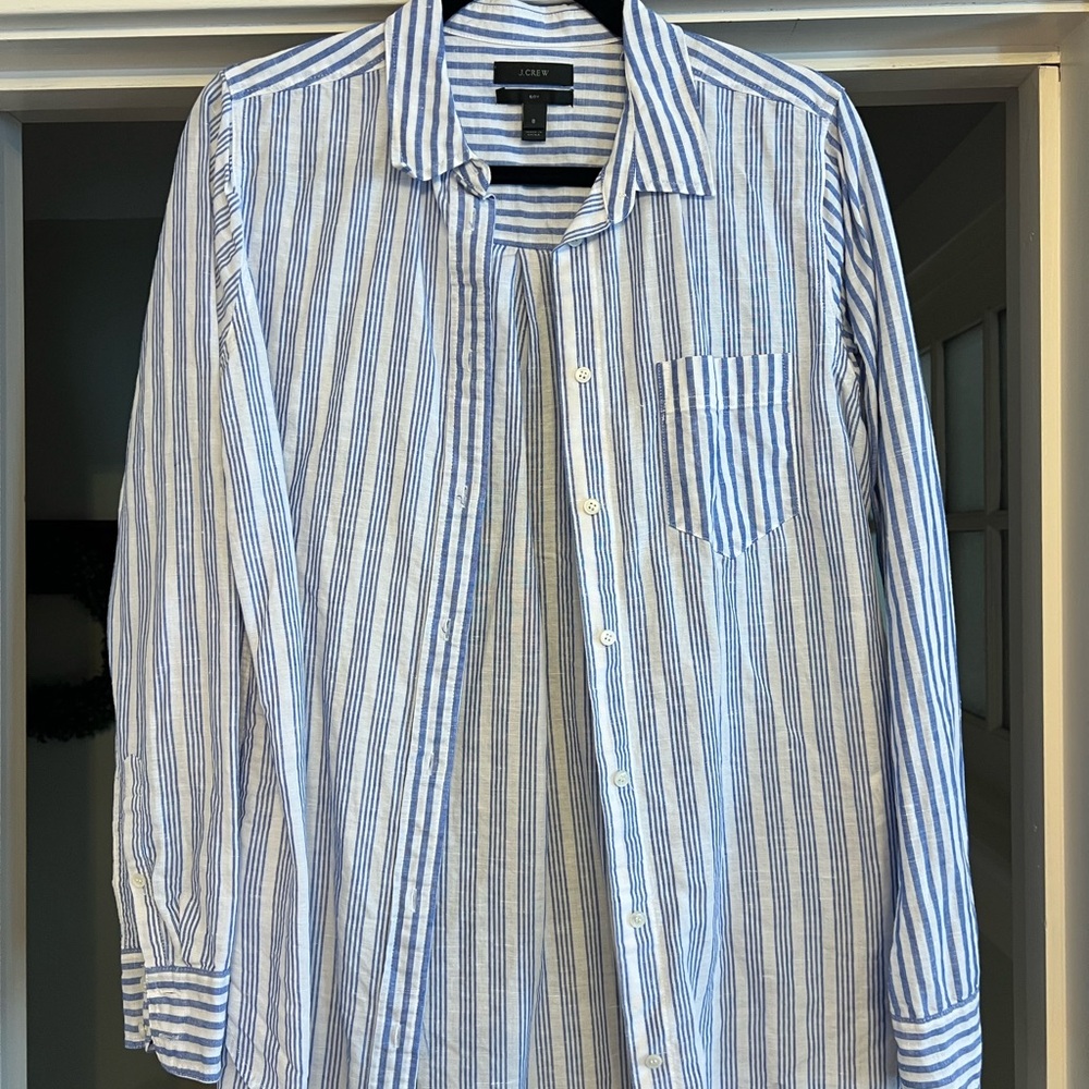 J. Crew Blue Striped Women’s Shirt